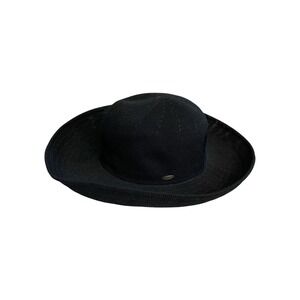 Scala Collezione Black Crushable Sun Hat – UPF 50+ Wide Brim Travel Hat